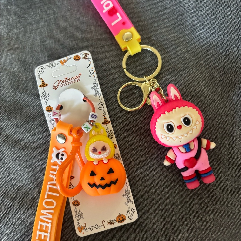 Halloween monsters  Keychain - Pink Monster keychain